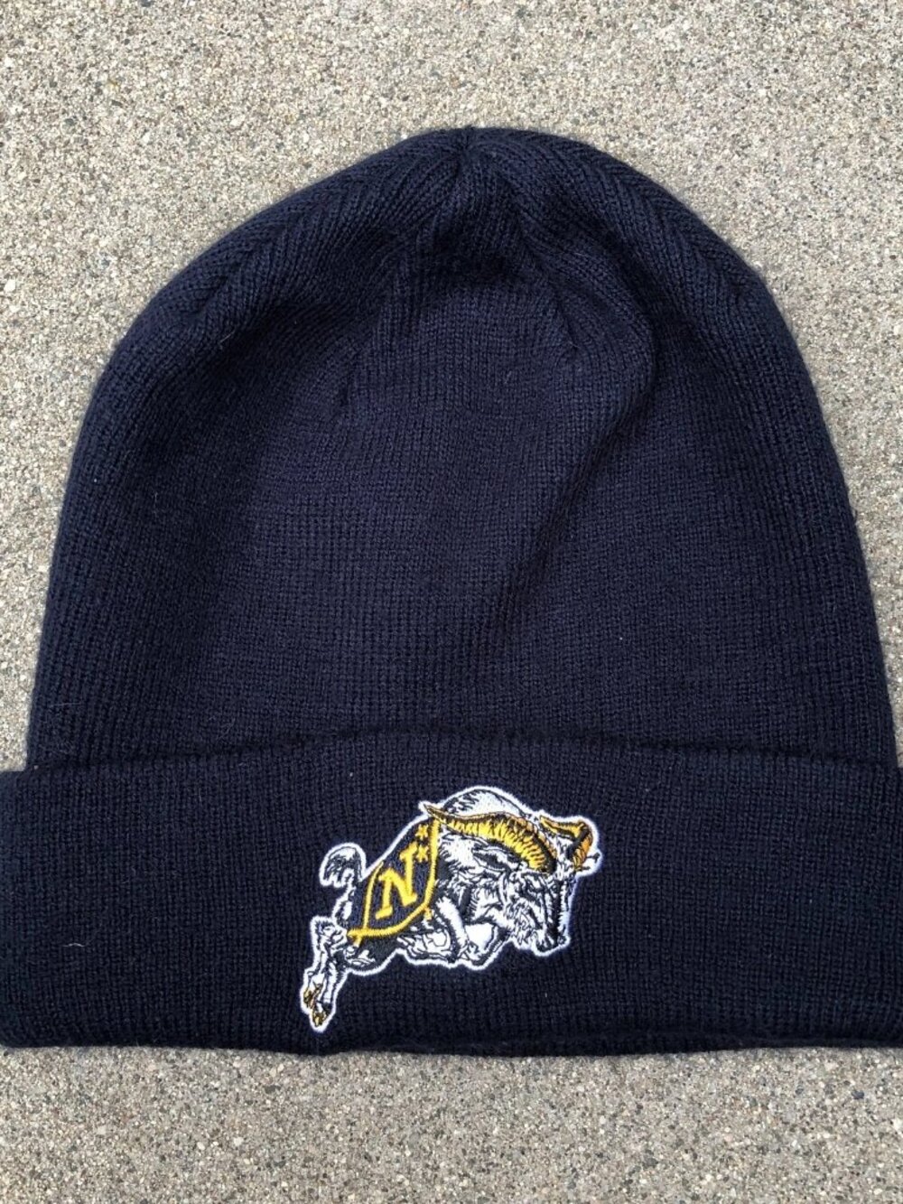 VTG Y2K TWINS ENTERPRISE Navy University Midshipmen Cuffed Beanie Hat One Size
